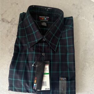 Alexander Julian men’s no iron plaid shirt sz large